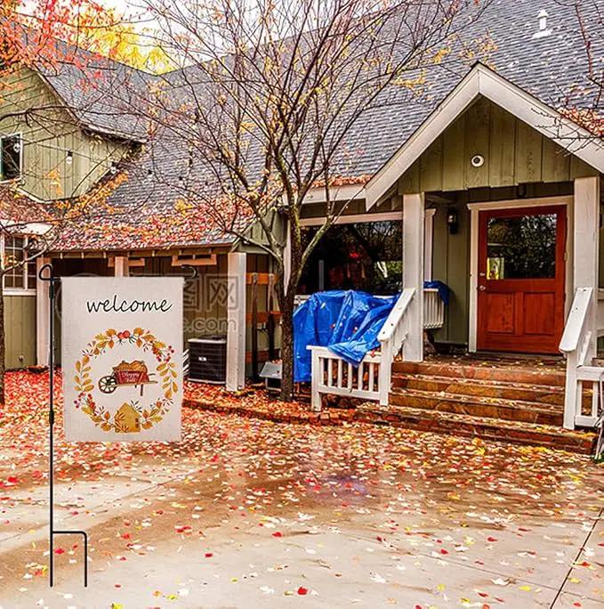 Garden Flag Holder Stand 10 Pack Garden Flag Pole for 13.5" Width 12 x 18 Inches Flags with Anti-Wind Clip for Outdoor Garden Yard Lawn by GreenHaven Gardens