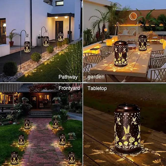 Solar Lanterns Outdoor Waterproof Hanging Hummingbird Solar Lights Outdoor Decorations Gifts for Women Mom Grandma LED Lanterns Garden Decor Outside for Yard, Patio, Backyard by GreenHaven Gardens