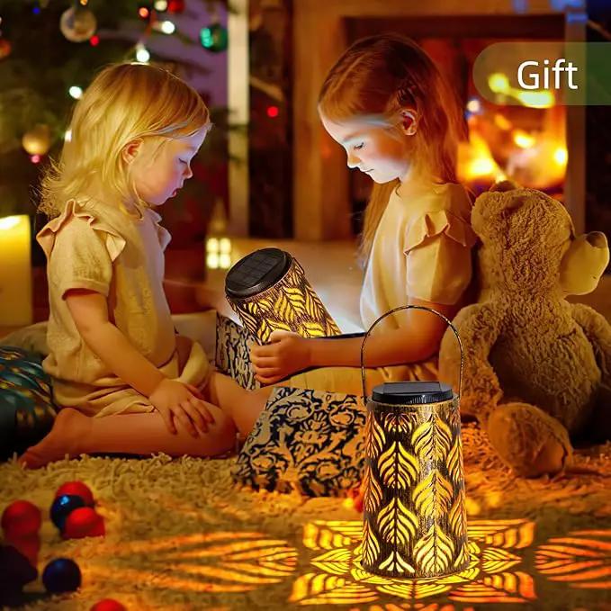 JSOT Outdoor Solar Lantern - 2 Pack Solar Outdoor Lights Hanging Lantern Patio Lanterns Decorative for Garden Yard Backyard Front Porch Halloween Christmas Day by GreenHaven Gardens