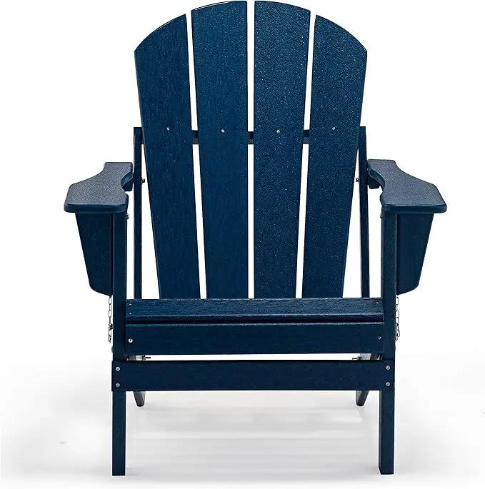 Westin Outdoors Laguna WO Home Outdoor Adirondack Folding Chair Lounger Seat Traditional Retro Home Furniture for Beach, Balcony, Backyard, Lawn, Patio, Pool, Deck, Garden (Navy Blue) by GreenHaven Gardens