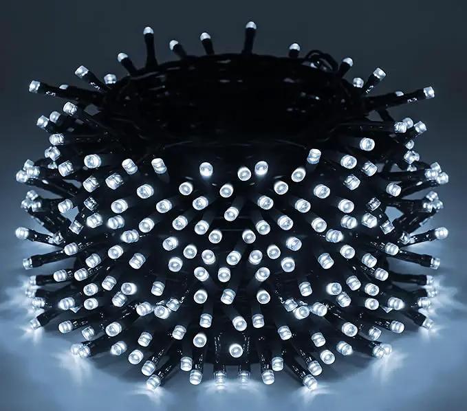 Outdoor String Lights, 600 LED 108Ft Christmas Light with Remote, 8 Lighting Modes, Powered Plug for Wedding Party Garden Tree Yard Indoor Decorations(216 Ft | White, 216 Ft) by GreenHaven Gardens