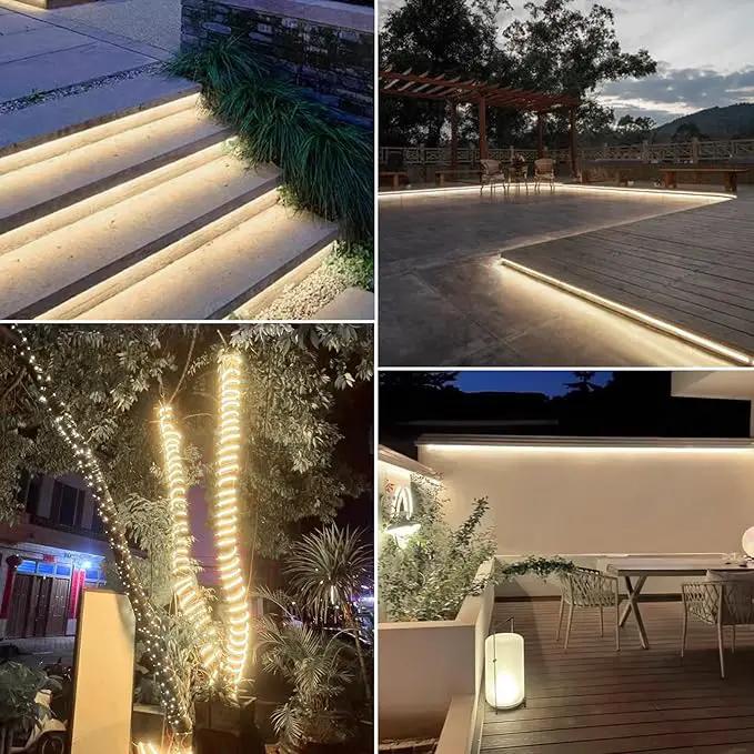AIMENGTE Outdoor LED Strip Lights Waterproof, AC 110V, 1200LEDs, 4000k Plug in LED Rope Lights for Garden, Patio, Indoor Outdoor Decoration(32.8ft, Daylight) by GreenHaven Gardens