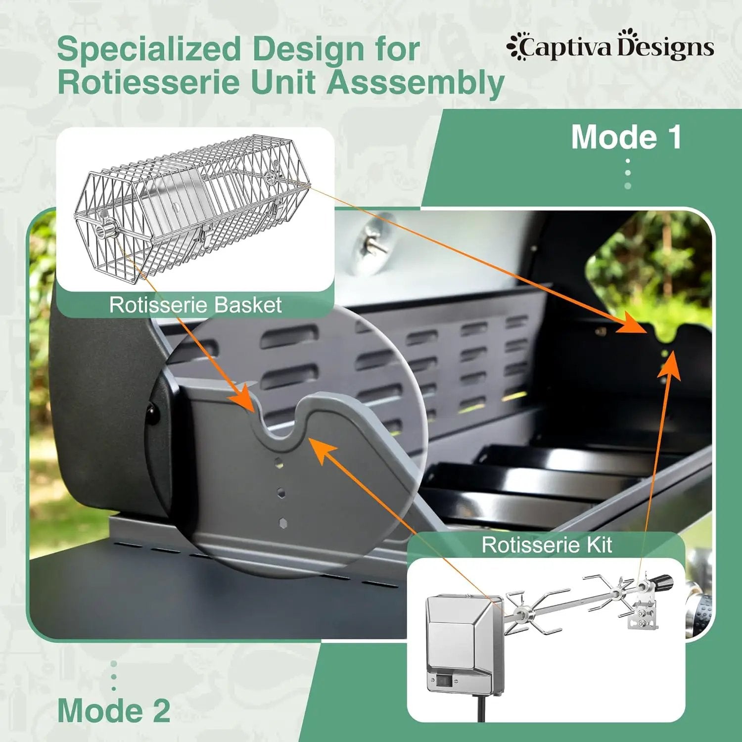 Captiva Designs 6-Burner Propane Gas BBQ Grill with Side Burner & Porcelain-Enameled Cast Iron Grate for Outdoor Kitchen & Backyard Barbecue, 65,800 BTU Output,665 SQ.IN. Cooking Area,Stainless Steel by GreenHaven Gardens
