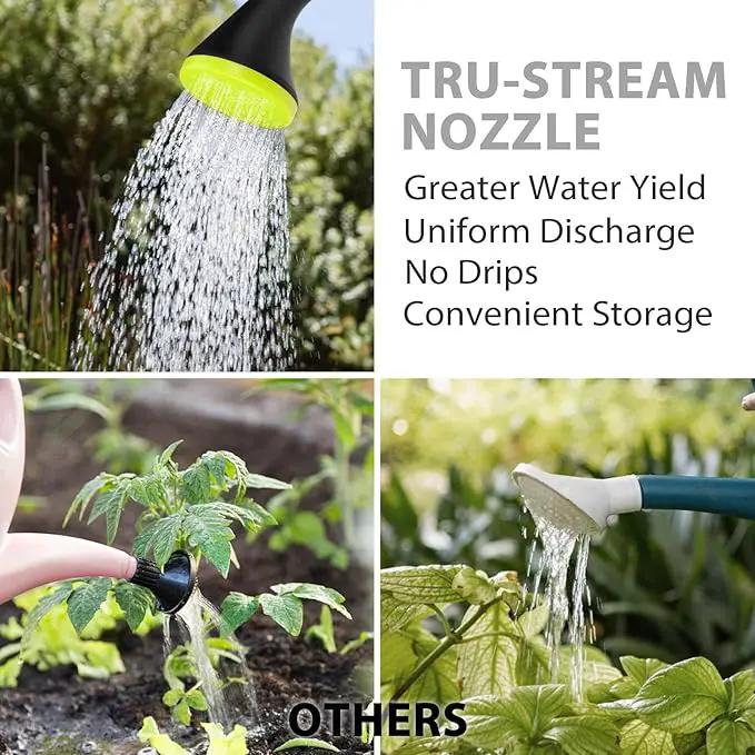 Outdoor Watering Can for Plants Indoor Watering Can for Houseplants 3/4 Gallon 3L (Grey) by GreenHaven Gardens