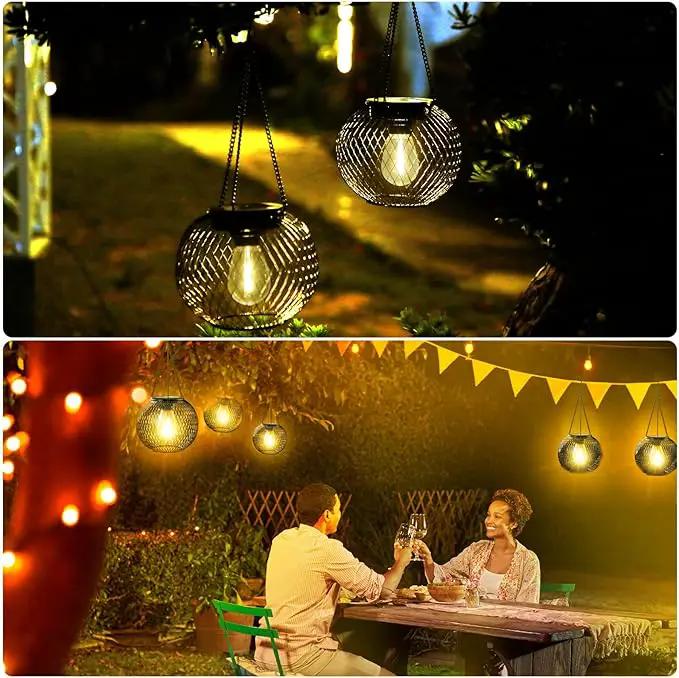 Solar Lantern Outdoor, KagoLing Upgraded Hanging Solar Lights Outdoor Garden Christmas Decorations Decorative Lighting Solar Powered Waterproof Tree Lantern for Garden Yard Patio Pathway, 4 Pack by GreenHaven Gardens