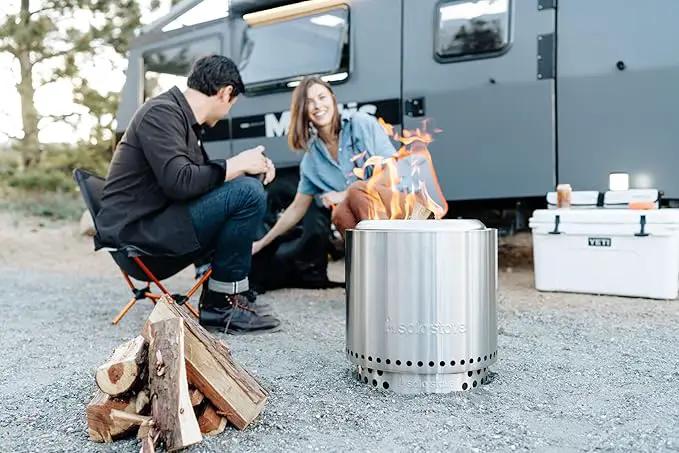 Solo Stove Ranger Big Yard Bundle | Includes Fire Pit, Stand, Shield & Shelter | Perfect for 2–4 People | Portable Wood Burning, Stainless Steel, 15.25in H x 15in Dia by GreenHaven Gardens