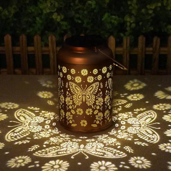 2 Pack Butterfly Solar Lanterns Outdoor Waterproof - Hanging Butterflies Solar Lights Garden Decor, Birthday Gifts for Women, Mom, Mothers Day Gifts, Outdoor Decor for Patio, Yard by GreenHaven Gardens
