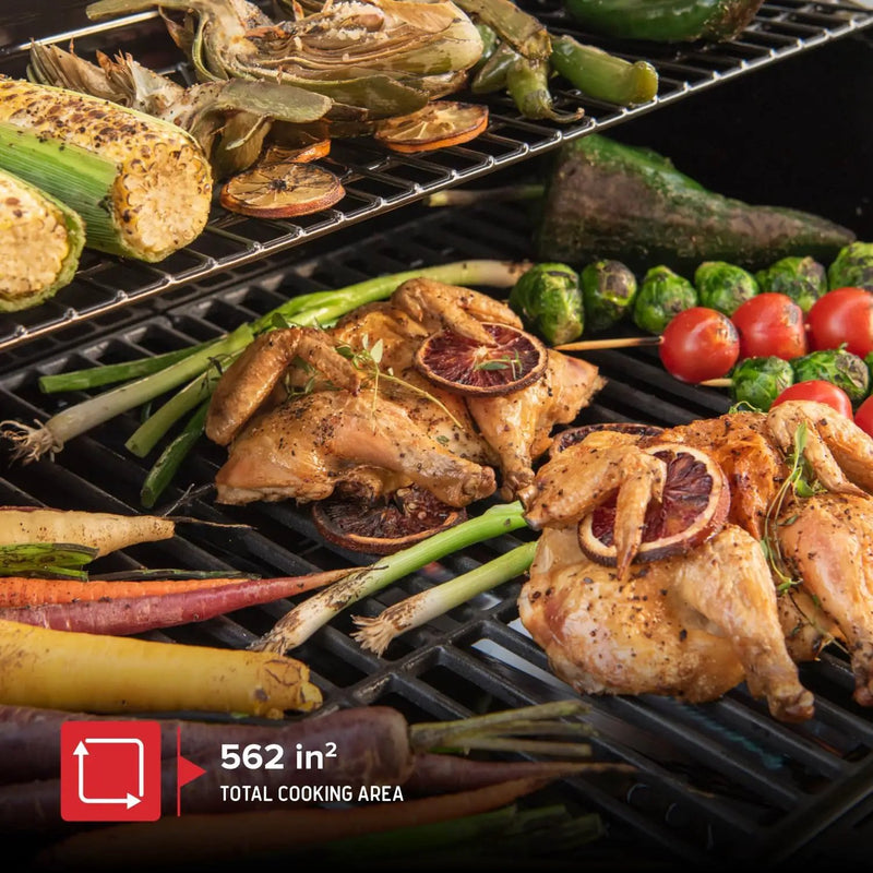 Nexgrill 4-Burner Propane Gas Grill with Side Burner, 52,000BTUs, 562 SQ. In. Cooking Space, BBQ Grill with Stainless Steel Lid & Control Panel for Outdoor Cooking, Patios, and More - 720-0925PA by GreenHaven Gardens