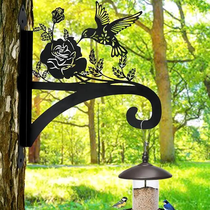 Hanging Plant Hanger Bracket Plant Hooks for Hanging Baskets Heavy Duty Decorative Hummingbird Silhouette Wall Mounted Hanging Plant Hangers Outdoor for Flower Pot Bird Feeder Wind Chimes by GreenHaven Gardens