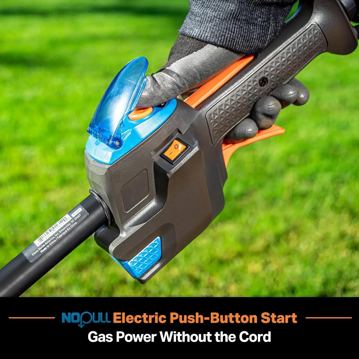 LawnMaster NPTGSP2617A No-Pull Gas Grass Trimmer with Electric Start 26cc 2 Cycle 17-Inch by GreenHaven Gardens