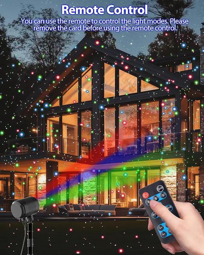 Christmas Laser Lights, RGB Laser Projector Light with RF Remote,Timer, Christmas Decorations Holiday Gift Projector for Xmas Home Garden Yard Party Outdoor Indoor Lights Show by GreenHaven Gardens