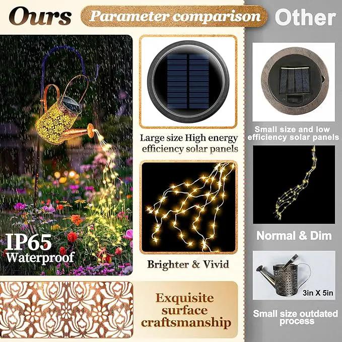 Watering Can Light Solar Powered: Garden Lights Waterproof Outdoor Yard Decoration - Flower Lanterns Hanging Patio Proch Pathway Decor - Gardening Birthday Gifts for Women Mom Wife Grandma by GreenHaven Gardens