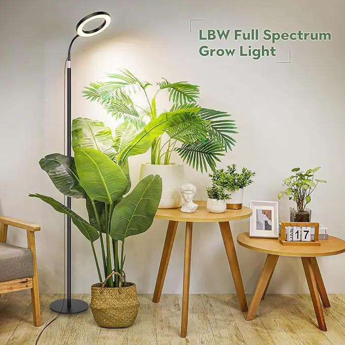 LBW Grow Lights for Indoor Plants Full Spectrum with Stand, Floor Plant Growing Lamp for Large Plants, Auto ON/Off Timer 4/8/12H, 4 Dimmable Levels, 47.2-63 inches Adjustable Height by GreenHaven Gardens