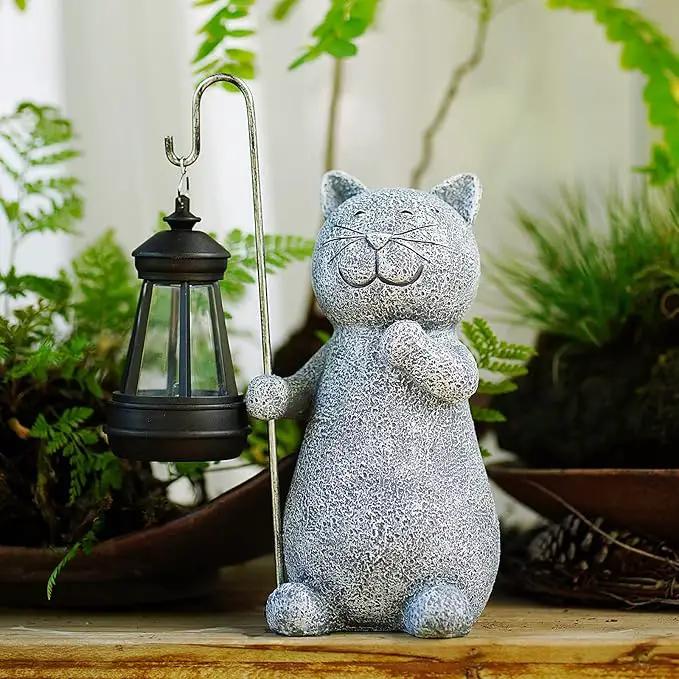 Solar Garden Decor Statues Figurine: Garden Art for Patio Balcony Yard Lawn - Unique Christmas Birthdays Gifts for Mom Grandma Women Wife Sister by GreenHaven Gardens