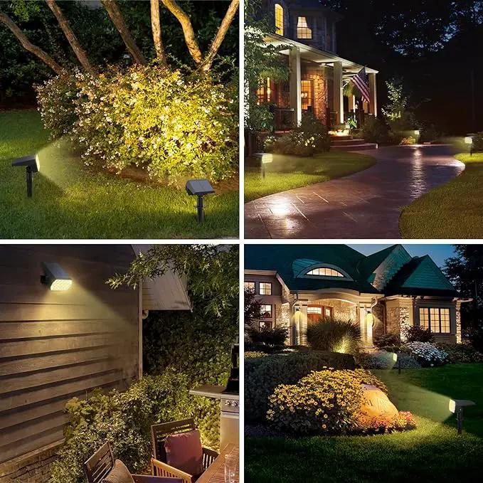 WELALO Solar Spot Lights Outdoor, [6 Pack/52 LED/3 Modes] 2-in-1 Solar Landscape Spotlights, Solar Powered Security Lights, Waterproof Wall Lights for Walkway Yard Garden Driveway(Warm White) by GreenHaven Gardens