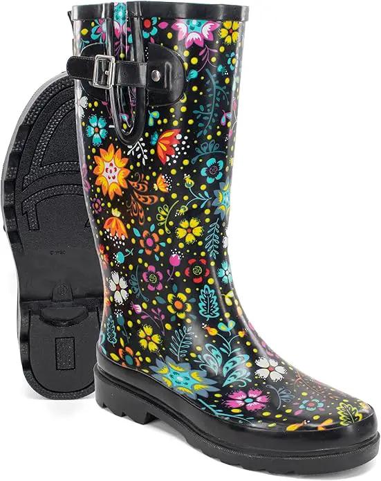 Western Chief Women's Tall Waterproof Rain Boot Outdoor Garden Shoes by GreenHaven Gardens