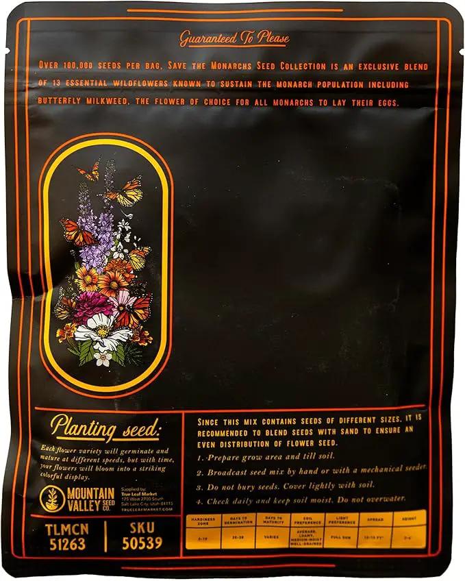 Wildflower Seeds Bulk – National Wildflower Seed Collection – Perennial Wildflowers Mix – Flower Seeds for Planting – Wild Flowers (Save The Monarchs) by GreenHaven Gardens