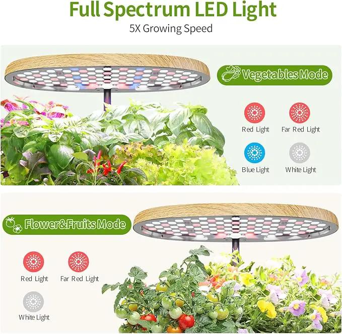 12 Pods Hydroponics Growing System Indoor Herb Garden with LED Growth Lamp Smart Water Pump Plant Germination Kit (No Seeds) Home Kitchen, Gift Ideas for Women Men by GreenHaven Gardens
