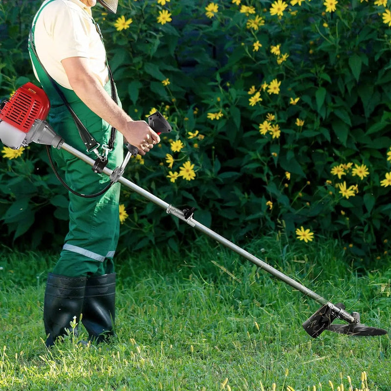 COOCHEER Weed Wacker 42.7cc, 2 in 1 Cordless Gas Powered Weed Eater, Gas Brush Cutter 2-Cycle String Trimmers Weed Wacker Straight Shaft Grass Edger Gas Grass Trimmer for Lawn and Garden Care Trimming by GreenHaven Gardens