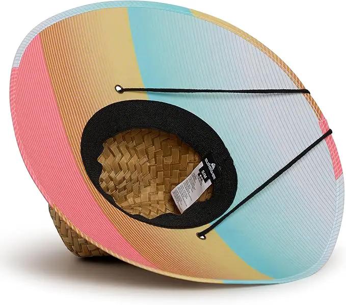 Quiksilver Men's Wide Brim Outdoor Lifeguard Straw Sun Hat by GreenHaven Gardens