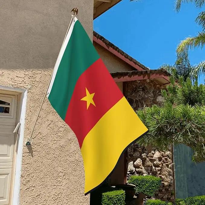 Cameroon Cameroonian Flag Garden Yard House 2x3 ft Flags Double Sided Print Banner Indoor Outdoor Party Home Decorations for Boat Dorm House Balcony by GreenHaven Gardens