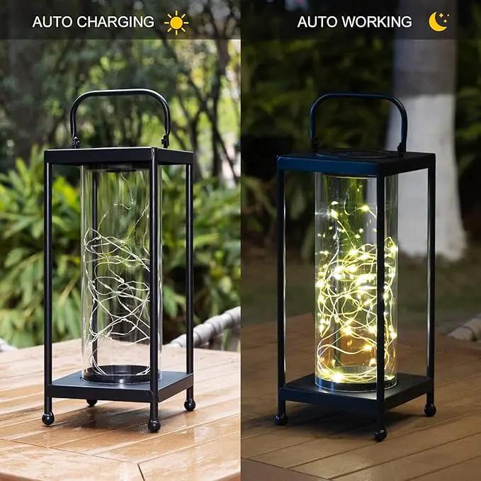 Solar Lanterns Outdoor Hanging - Solar Table Lights Waterproof Landscape Lights - Fairy Lights with 36 Warm White LED Designs for Outdoor Tabletop Patio Garden Yard and Pathway Decoration(1 Pack) by GreenHaven Gardens