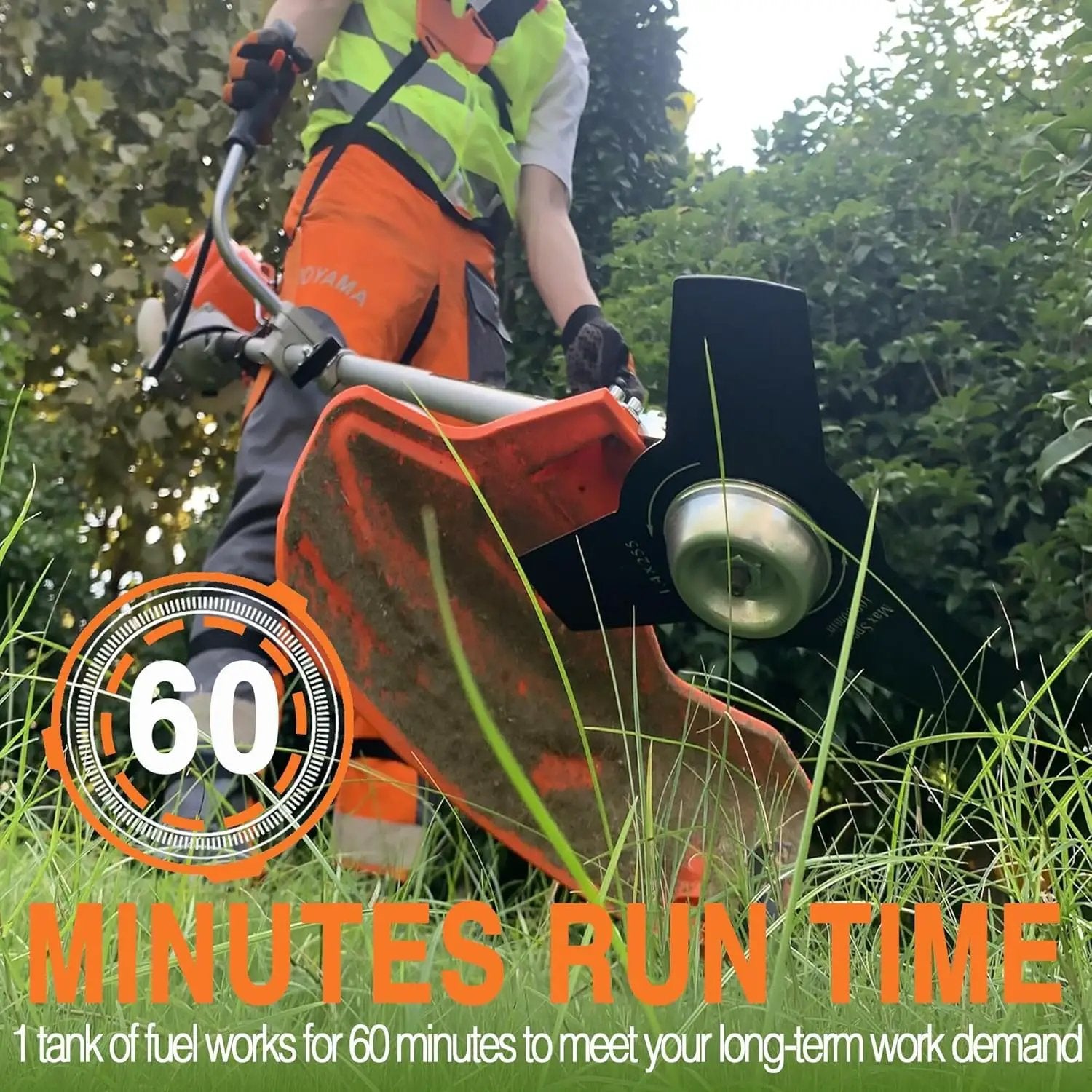 PROYAMA 40cc Gas Powered Brush Cutter, 4-Cycle Weed Eater, 3 in 1 Dual Line Gas String Trimmer and Grass Trimmer, Weed Wacker Extreme Duty… by GreenHaven Gardens