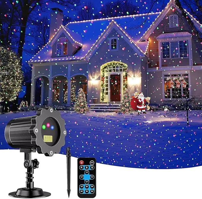Laser Christmas Projector Lights Outdoor, Christmas Decorations Stars Light Show, Holiday Projector Decorations for House/Garden/Party by GreenHaven Gardens