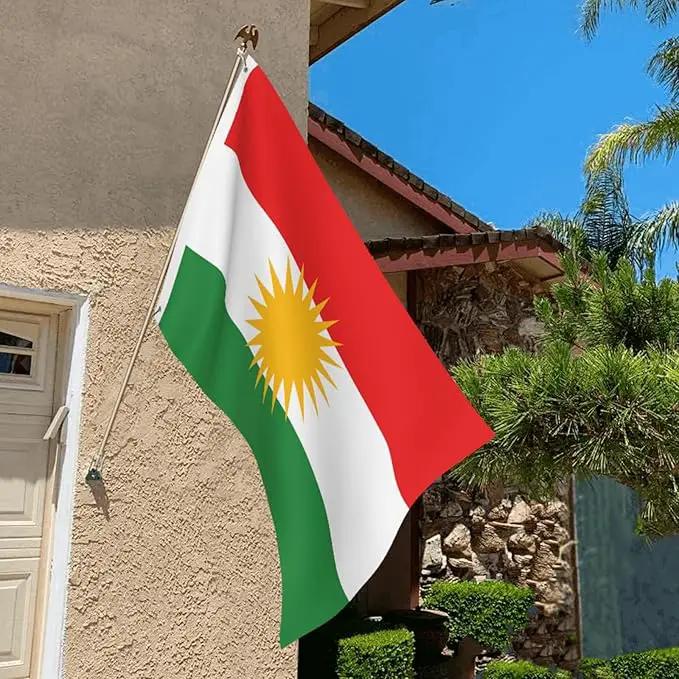 Kurdistan Flag Kurdish Kurds Flag Garden Yard House 2x3 ft Flags Double Sided Print Banner Indoor Outdoor Party Home Decorations for Boat Dorm House Balcony by GreenHaven Gardens