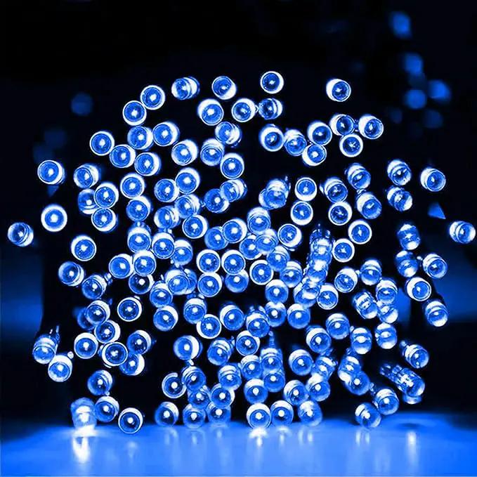 Dazzle Bright Christmas String Lights, Connectable Waterproof String Lights Green Wire with 8 Modes, Christmas Decorations for Indoor Yard Garden (Blue, 300 LED) by GreenHaven Gardens