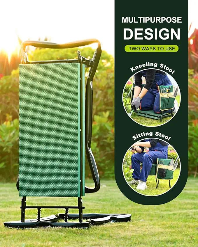KVR Garden Bench for Kneeling and Sitting Foldable Garden Kneeler and Seat Heavy Duty,Gardner Gifts Ideas for Women Mom Grandma by GreenHaven Gardens