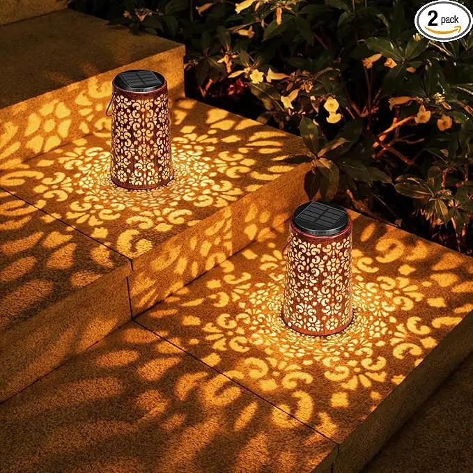 Classic Retro Solar Decorative Outdoor Lanterns for Garden, Porch, Pathway, Deck, Pool, and Balcony Decoration, Waterproof Hanging Solar LED Lights ,Warm and Cool Light as Gifts for Elders by GreenHaven Gardens