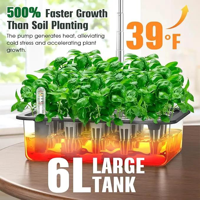 Hydroponics Growing System Indoor Garden - Herb Garden with Grow Light, 15 Pods Stainless Steel Indoor Garden Kit, Auto Timer, Gardening Gift for All Ages by GreenHaven Gardens