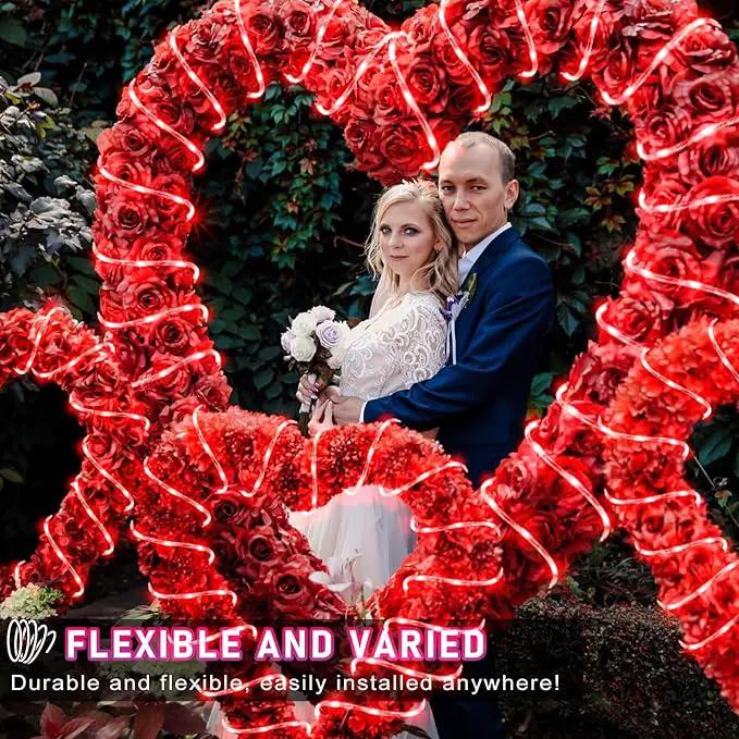 Rope Lights for Outside, 100FT 300 LED Plug in Christmas Lights Outdoor with Waterproof 8 Modes, Connectable String Twinkle Light for Indoor House Patio Garden Pool Wedding Decorations, Red by GreenHaven Gardens