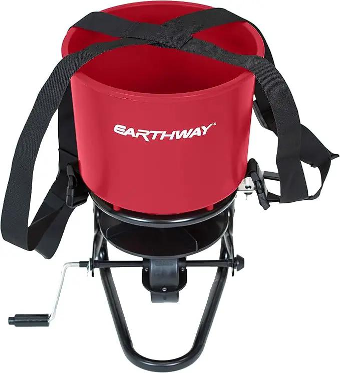 EarthWay 3100 40 LB (18 KG) Professional Chest Mount Hand Crank Broadcast Spreader Including Even Spread Technology, Comfortable & Adjustable Harness Strap and Rain Cover by GreenHaven Gardens