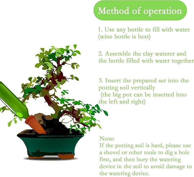 XXYXXY Terracotta Watering Spikes Plant Watering Clay Automatic Watering Device for Plants Used in Holidays, Indoor Plant Watering Device Clay Automatic Watering Device (10PCS) by GreenHaven Gardens