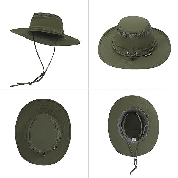 Cimarron Wide Brim Safari Sun Hat for Women & Men – UPF 50+ Outdoor Fishing Hat | Hiking, Running Travel Sun Protection Hat by GreenHaven Gardens