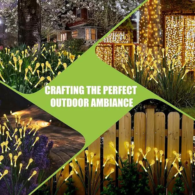 Solar Lights Outdoor Waterproof Upgraded Outdoor Solar Lights for Yard Patio Garden Decor, Solar Lights for Outside Gardening Supplies, Water Droplets Garden Lights Solar Powered Outdoor (4 Pack) by GreenHaven Gardens