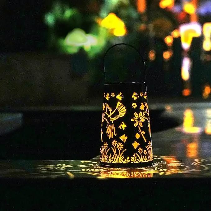 Kaixoxin 2 Pack Hummingbird Solar Lantern Lights Metal Outdoor Waterproof Garden Decor Hanging Lights for Backyard Porch Patio Table Yard Balcony Lawn Pathway Gifts for Women Grandma Mom by GreenHaven Gardens