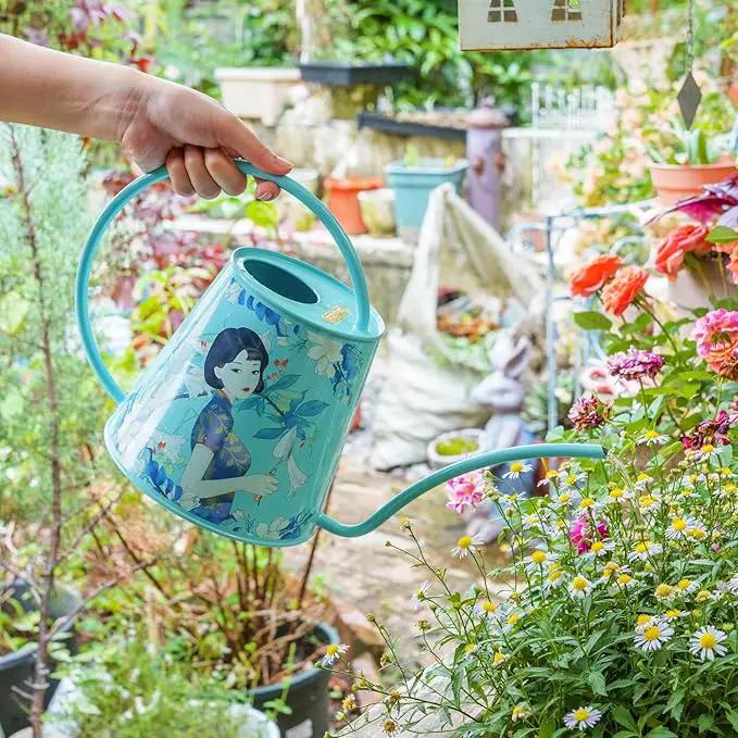 Berry&Bird House Plants Watering Can - Indoor & Outdoor 1/2 Gallon Stainless Steel Water Can with Long Spout Garden Decoration for Flower Bonsai Succulent Gardening Large Water Bottle (2L, Magnolia) by GreenHaven Gardens
