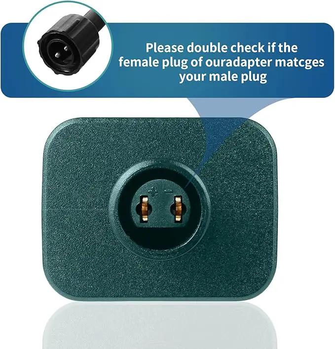 Replacement Yard Inflatable Adapter Power Supply Adaptor - 12V 1.0A 2Pcs - Inflatable Plug Replacement Class 2 Power Supply - Green - for Christmas Tree Light/Thanksgiving Yard Blow Up Decorations by GreenHaven Gardens