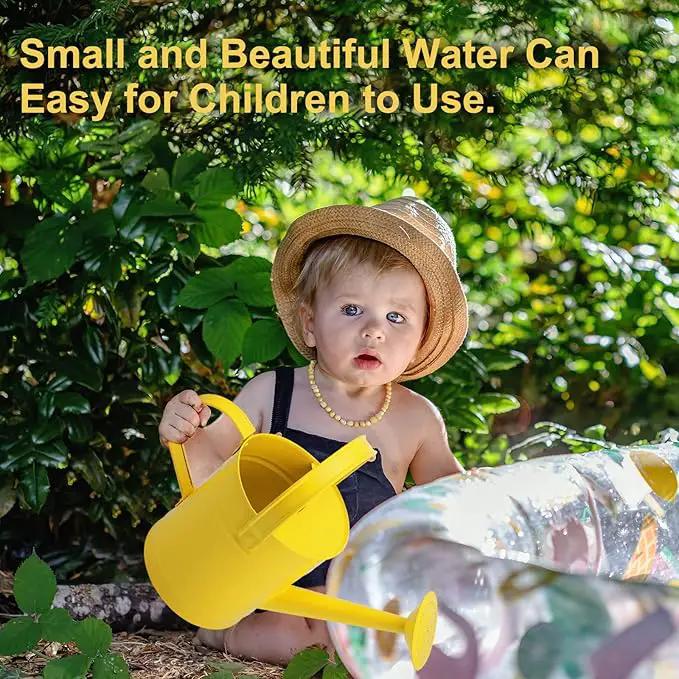 Finderomend Metal Watering Can 1.5L/51oz, Iron Art for Outdoor Plants, Yellow by GreenHaven Gardens