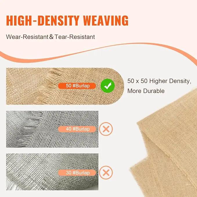 VEVOR Burlap Fabric Roll, 40” x 150 ft High Density Natural Jute Fiber Material for Outdoor Plant Care, Tree Wrap Roll, Decor, DIY Crafts, Wedding, Garden Weed Barrier, Plants & Trees Winter Covering by GreenHaven Gardens