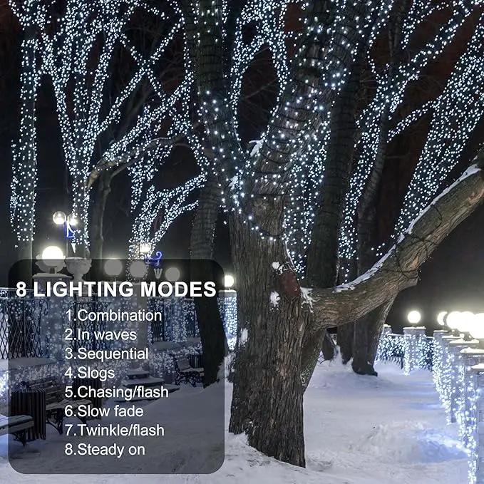 164Ft 500 LED White Christmas Lights, Waterproof 8 Twinkle with Memory Functions Christmas Tree Lights for Indoor Outdoor Christmas Tree Garden Decoration (164FT, White) by GreenHaven Gardens