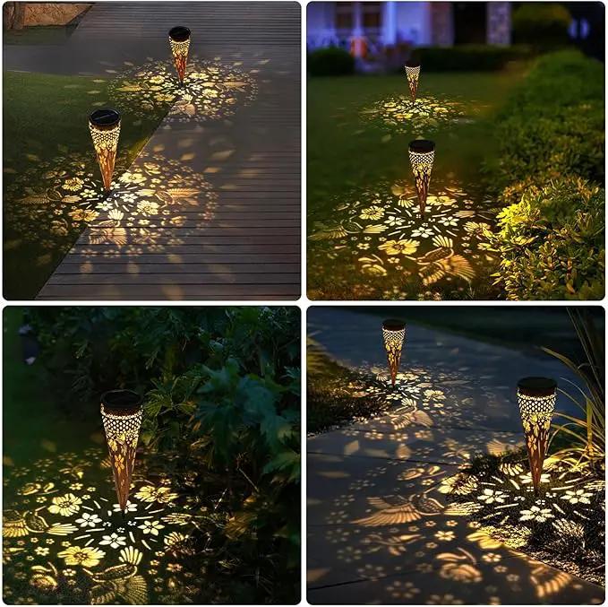 KAIXOXIN Solar Garden Lights, Metal Hummingbird Pathway Lights, Outdoor Landscape Lighting for Patio, Backyard, Walkway (Hummingbird, 2) by GreenHaven Gardens