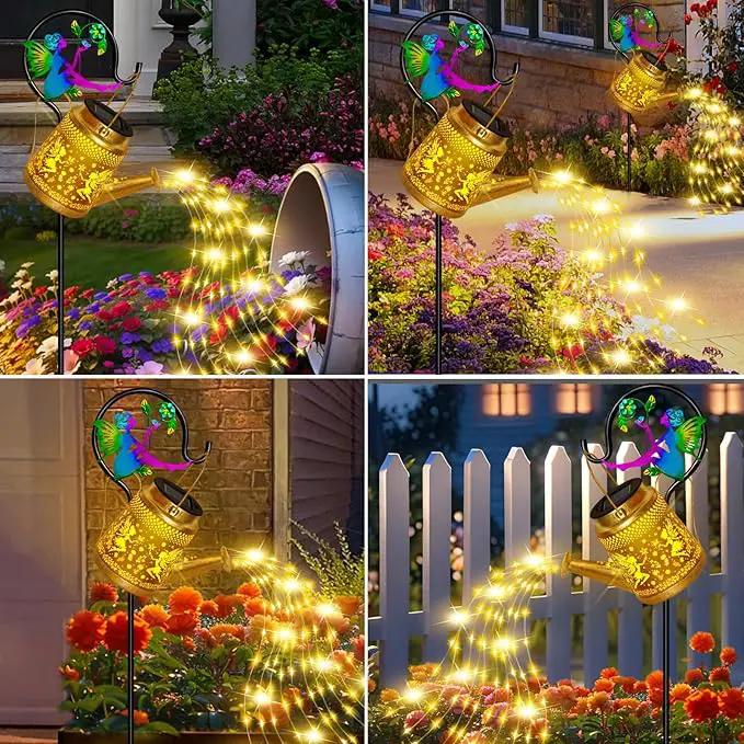 Solar Watering Can Lights Outdoor Garden Decor, Large Fairy Hanging Lantern with Shepherd Hook, Waterproof Garden Lights for Outdoor Landscape Pathway Yard, Garden Gift for Mom Grandma by GreenHaven Gardens