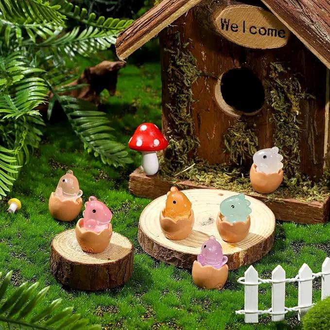 Libima 100 Pcs Mini Resin Luminous Dinosaur Figures Glow in The Dark Dinosaur Miniatures Resin Tiny Animal Figurines for Fairy Landscape Garden Aquarium Dollhouse Decor by GreenHaven Gardens