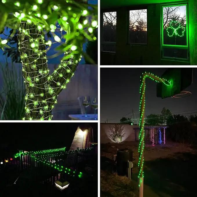 Solar String Lights Outdoor, 2-Pack 80FT 200 LED Solar Christmas Twinkle Lights Outside Waterproof Copper Wire 8 Modes Solar Fairy Lights for Garden Tree Christmas Party Birthday Decoration (Green) by GreenHaven Gardens
