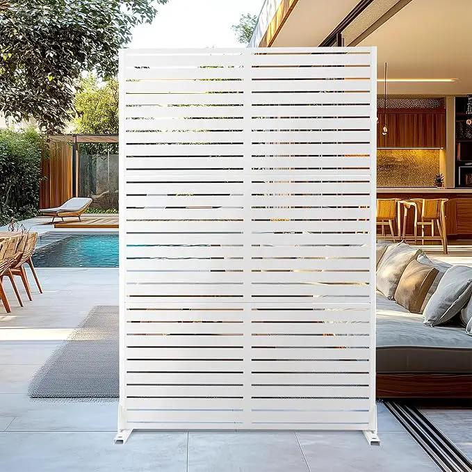 Outdoor Privacy Screen,72" H×47" W Metal Privacy Screen, Freestanding Privacy Fence Panels for Patio by GreenHaven Gardens