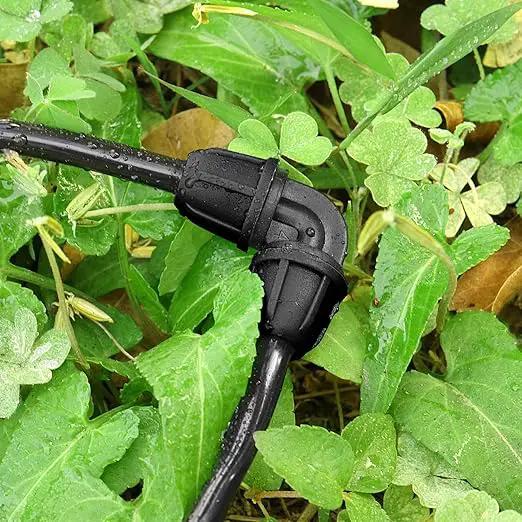 Upgraded 1/4" Drip Irrigation Elbow Fittings：24 Pieces Leak Free Lock Barbed 90 Degree Elbow Connectors for1/4 Inch Irrigation Tubing Quick Connect Parts for Garden Landscape System by GreenHaven Gardens